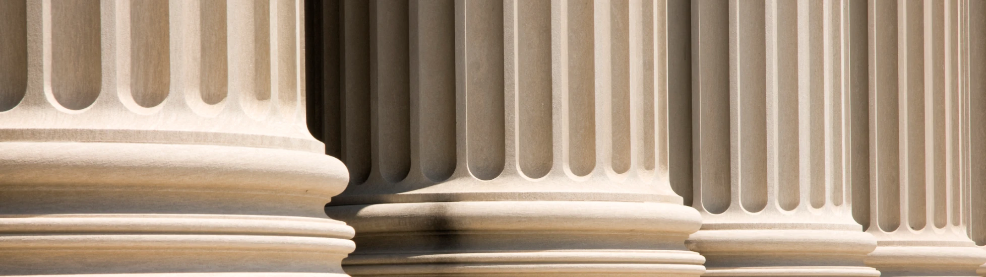 Old stone pillars bank